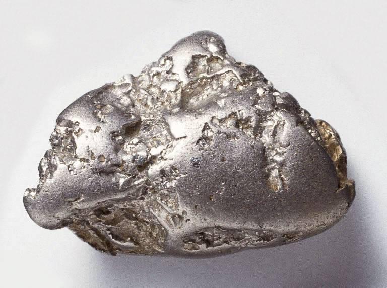 The appearance of rhodium, a precious metal that can surpass gold.