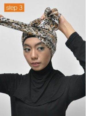 Tutorial Hijab dengan Turban Style