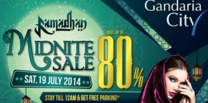Gandaria City: `Ramadan Midnite Sale` Diskon Hingga 80 Persen