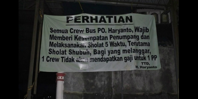 Bus Haryanto Wajibkan Sopir Berhenti Saat Waktu Salat ...