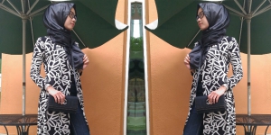 #HOTD: Long Cardi Norma Dwi, Hujan Tetap Stylist