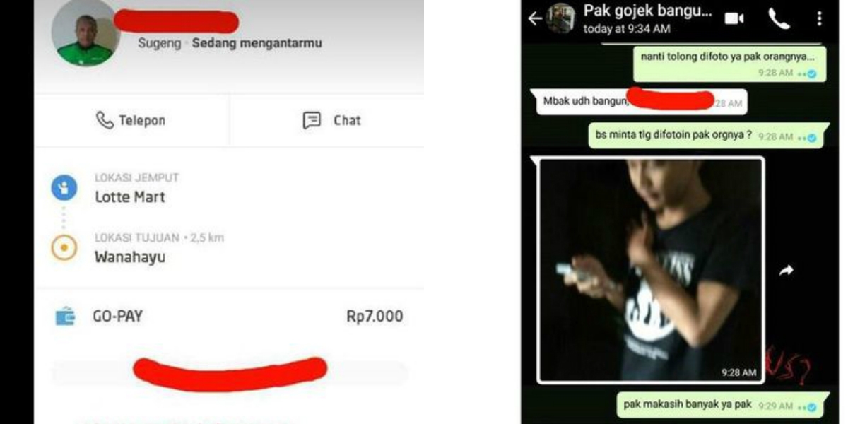 Bangunkan Pasangan Pakai Ojek Online, Bisa Dicoba...