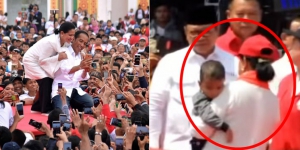 Aksi Tak Terduga Iriana di Tengah Kampanye Jokowi