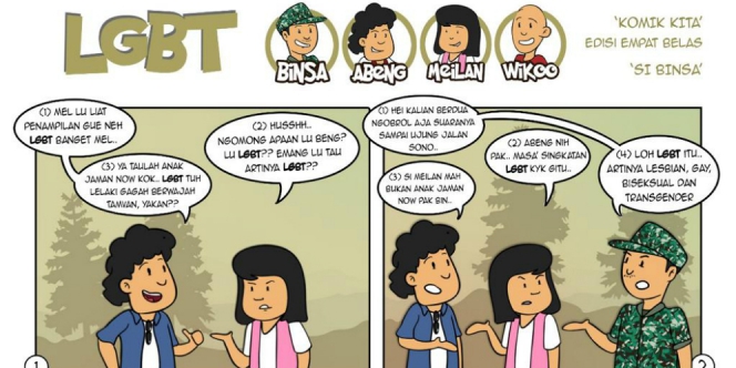 Heboh Komik LGBT di Akun Twitter Puspen TNI