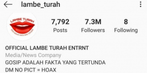 Heboh Akun Instagram Lambe Turah Hilang!
