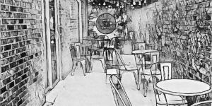 5 Sketsa Unik Kafe, Sampai Buka Cabang di Arab Saudi
