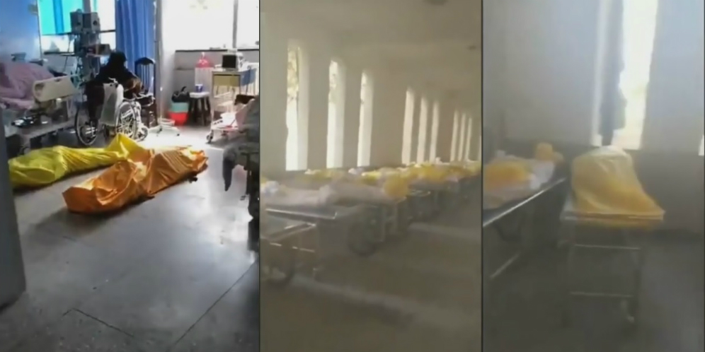 Beredar Video Mengerikan Kantong-kantong Jenazah Diduga Korban Corona