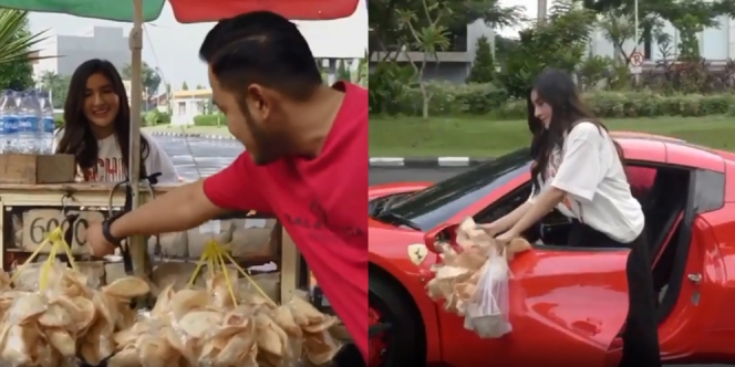 Crazy Rich Surabaya Borong Nasi Bungkus, Spion Ferrari Jadi Cantolan Kerupuk