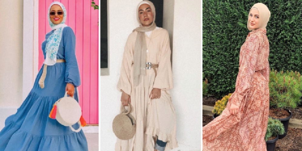 Inspirasi Padu Padan Hijab dengan Maxi Dress