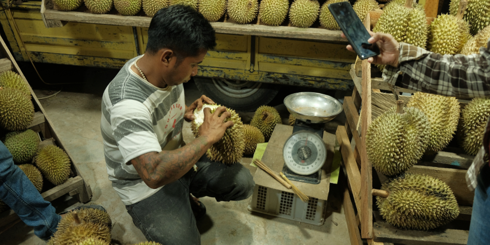 Awas Kena Getok! Pedagang Ini Sesuaikan Harga Durian dengan Jenis Mobil Pembeli