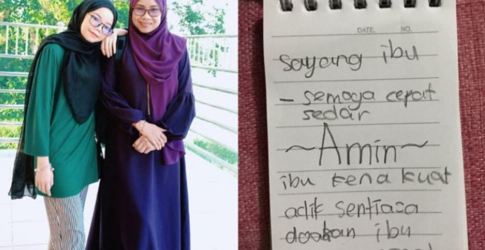 Ibu Koma Lebih dari Setahun, Coretan Diary Adik Bikin Air Mata Menetes