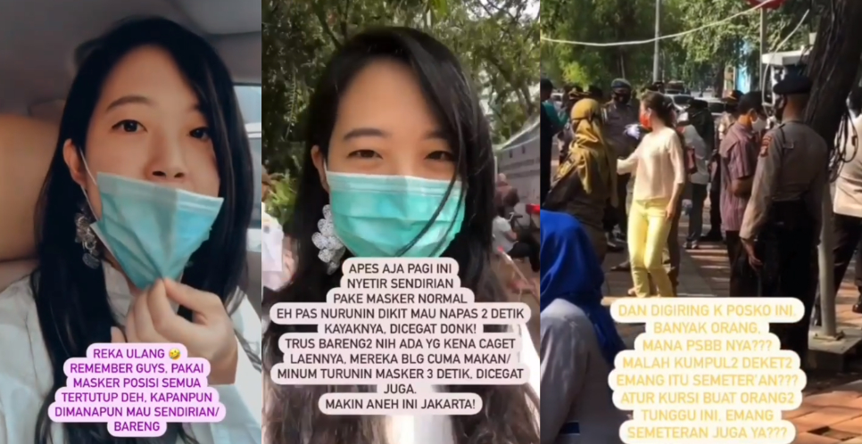 Viral Pengemudi Kena Razia PSBB Karena Turunkan Sebentar Masker Buat Bernapas