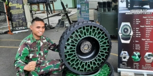 Prajurit TNI AD Ciptakan Ban Anti Kempes dan Tahan Peluru