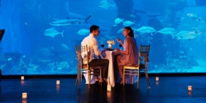 Potret Sensasi Makan Malam Romantis di Bawah Laut, Seru!