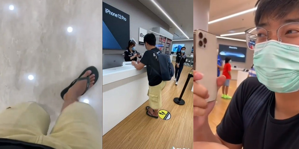 Tanggapan Video Pria Beli iPhone 12 Pro Cuma Pakai Sandal Jepit Tak Dilayani