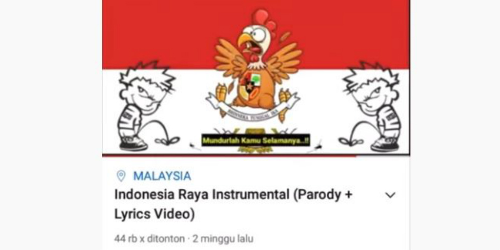 Parah! Lagu Indonesia Raya Diparodikan Penuh Kata Penghinaan