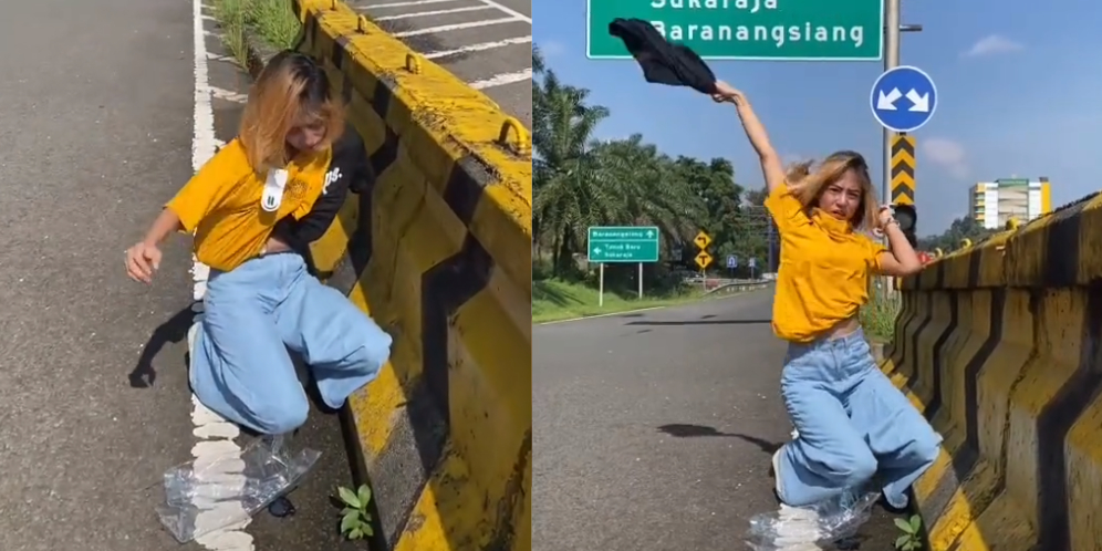 Ditonton 14 Juta Kali! Viral Video Cewek Cantik Ganti Baju di Tengah Jalan Tol