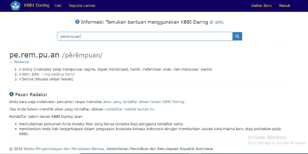 Makna 'Perempuan' di KBBI Daring Ramai Dikritik, Ini Penjelasan Tim Penyusun