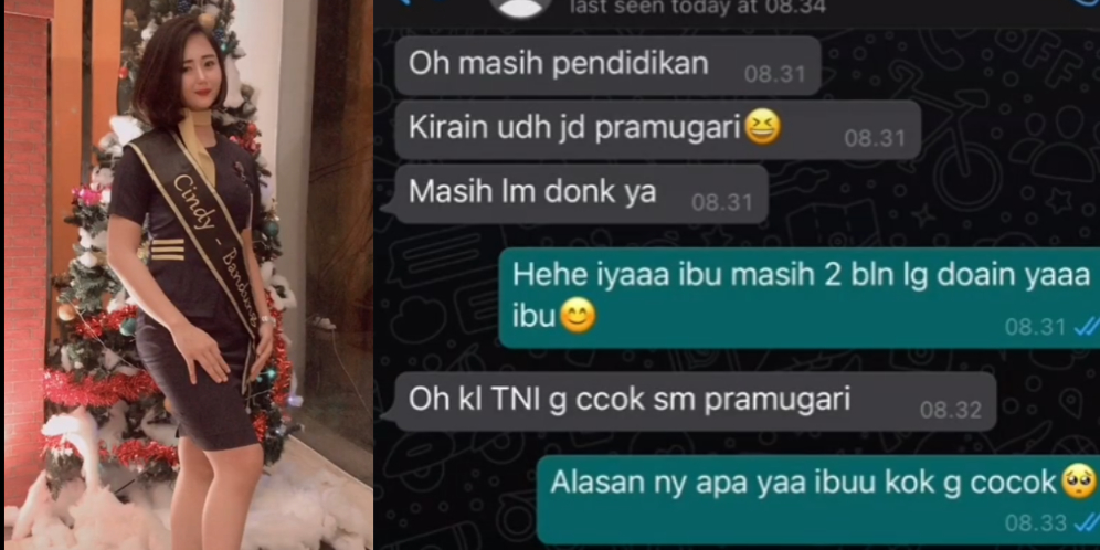 Masih Jalani Pendidikan, Pramugari Ditolak Calon Ibu Mertua: Gak Cocok Sama TNI