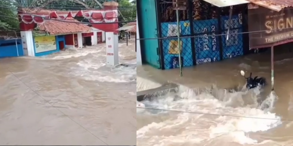 Banjir Parah di Ciledug, Jalanan Perumahan Berubah Bak Sungai Deras