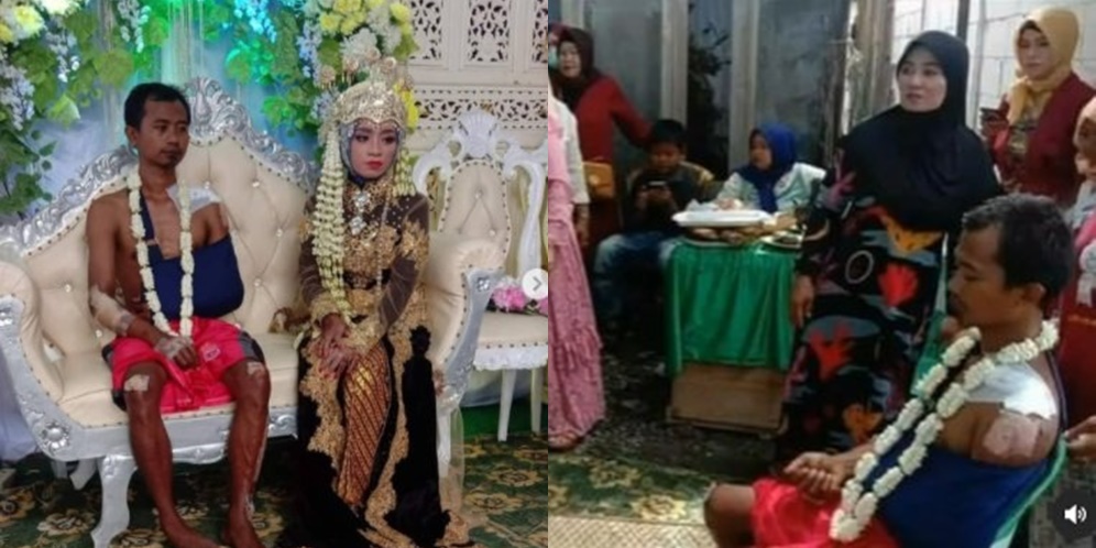 Heboh Pengantin Pria Penuh Luka Tak Pakai Busana Nikah