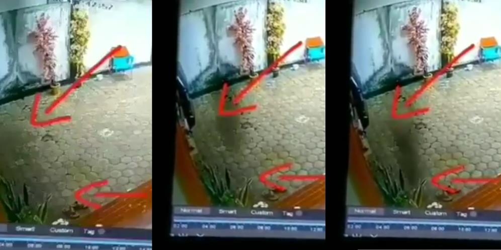 Seram, CCTV Rekam Kelebat Bayangan Hitam di Halaman Rumah