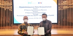 Bank Syariah Indonesia Jalin Kerja Sama dengan KAI dan Anak Usaha Jasa Marga