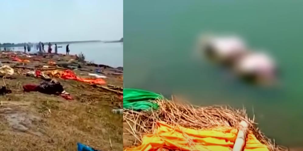Merinding, Puluhan Mayat Korban Covid India Mengapung di Sungai Gangga