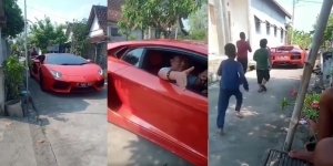 Lamborghini Masuk Jalan Kampung, Si Pemilik Ternyata Ramah dan Tak Sombong