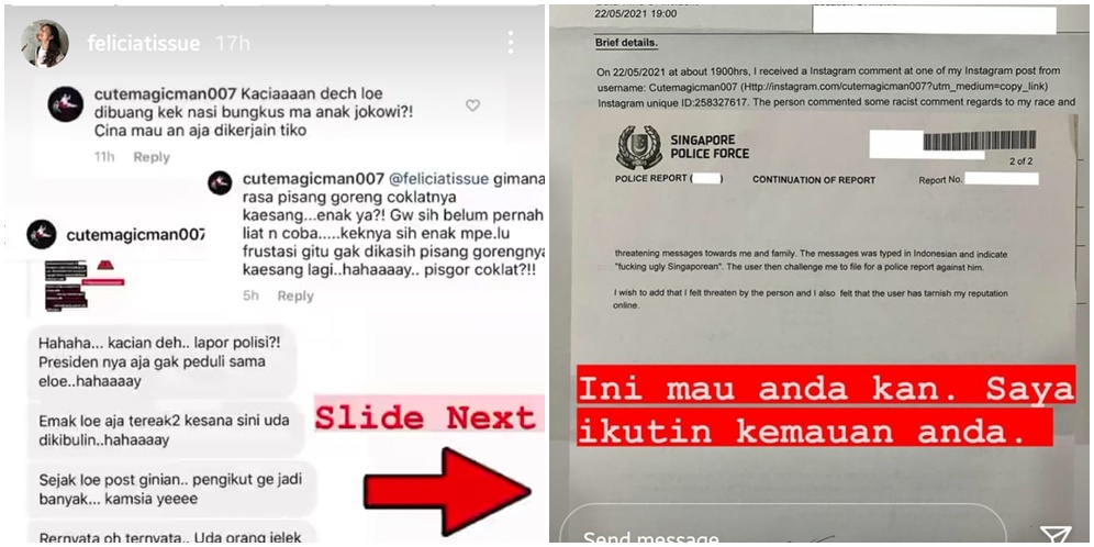 Kirim DM Ejekan, Felicia Mantan Kaesang Laporkan Netizen +62 ke Polisi Singapura