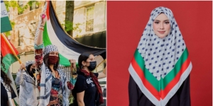 Terinspirasi Aksi Bella Hadid, Butik Malaysia Ini Bikin Hijab Nuansa Palestina