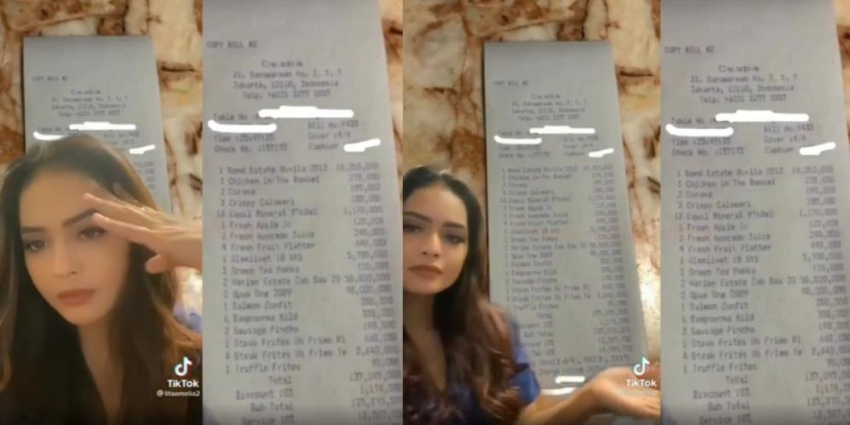 Viral Cewek Ini Makan Di Resto Habis Rp164 Juta Bentuk Struknya Bikin Salfok 8262