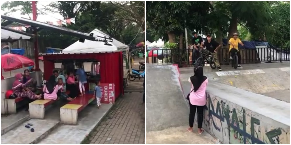 Viral Emak-Emak Vs Pesepeda BMX Cek-Cok Bela Anak Main Perosotan di Skatepark
