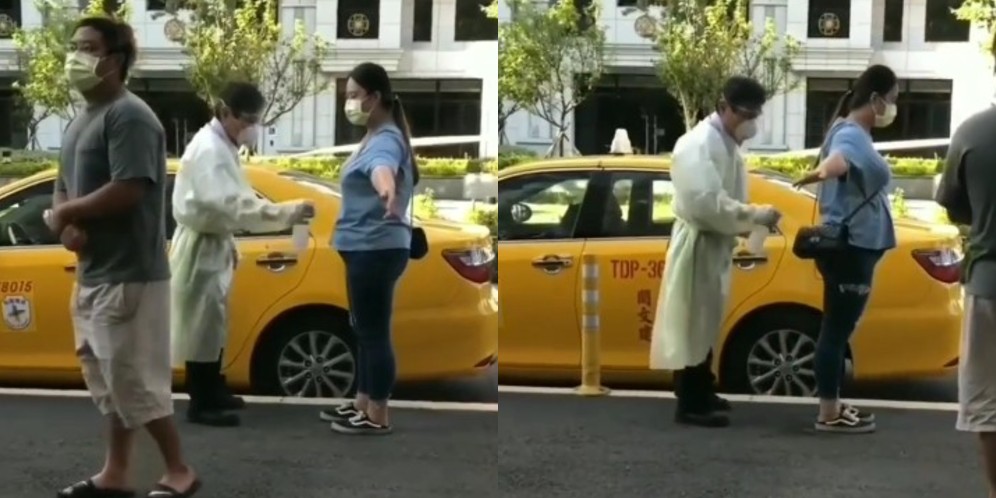 Viral Penumpang Taksi 'Dimandikan' Disinfektan