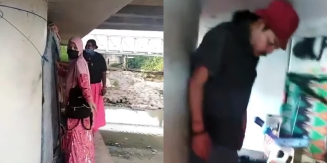 Kisah Pilu Suami Istri Tinggal di Kolong Jembatan, Berdinding Kain Alas Tikar