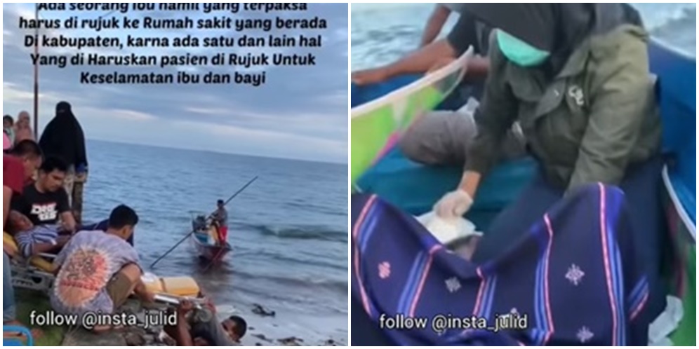 Aksi Mendebarkan Bidan Bantu Ibu Melahirkan Darurat di Tengah Laut