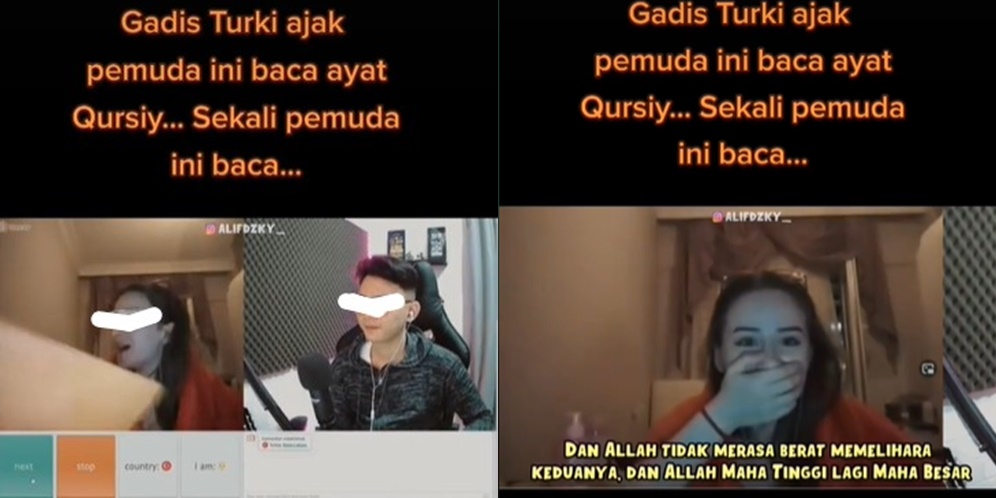 Gadis Turki Auto Bengong Saat Dengar Pemuda Indonesia Lantunkan Ayat Kursi