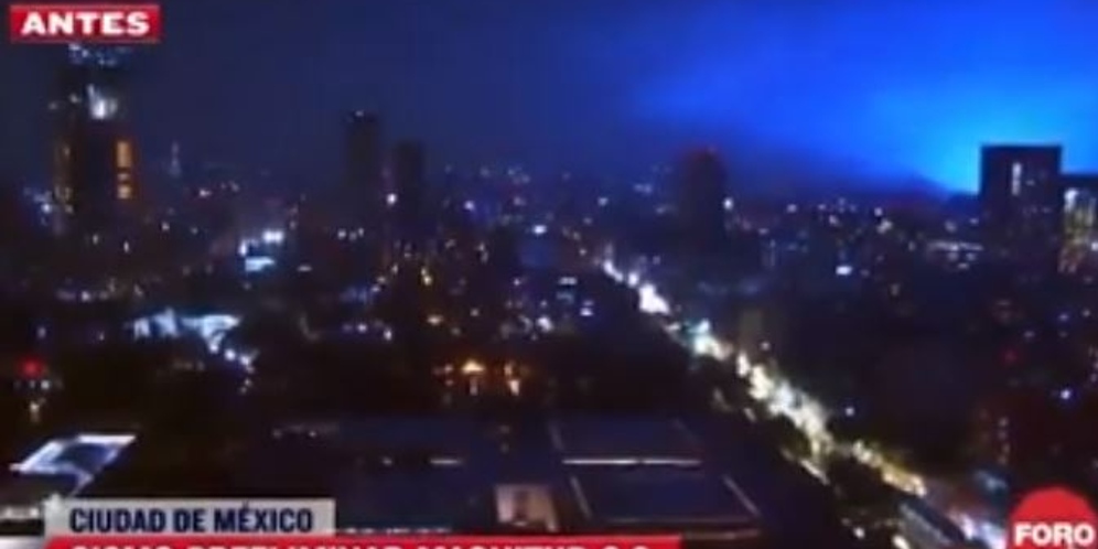 Cahaya Biru Muncul di Langit Meksiko Usai Gempa Hebat, Pertanda Apa?