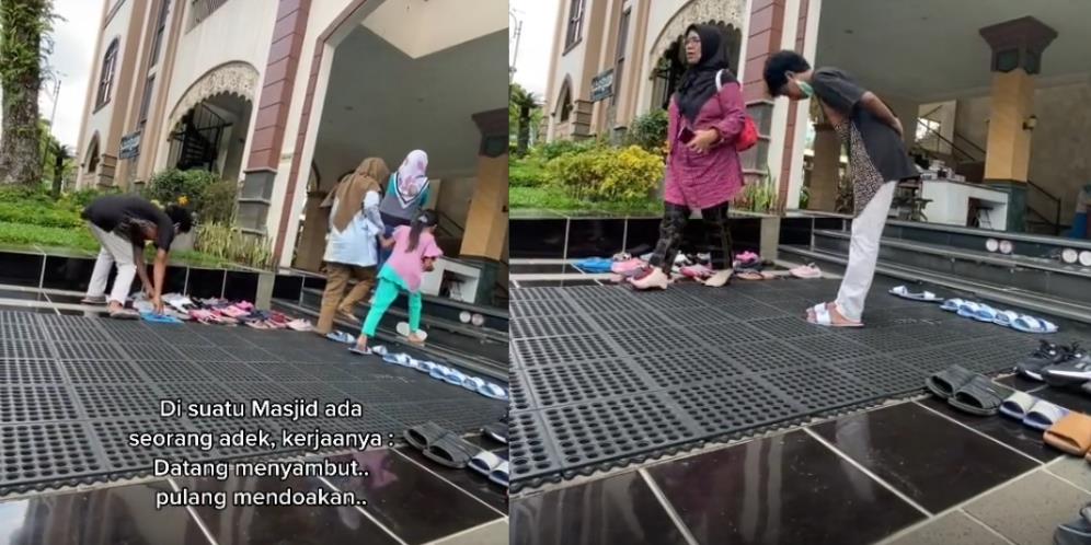 Selalu Menata Sandal Jemaah Masjid, Sosok Sebenarnya Remaja Ini Mengejutkan