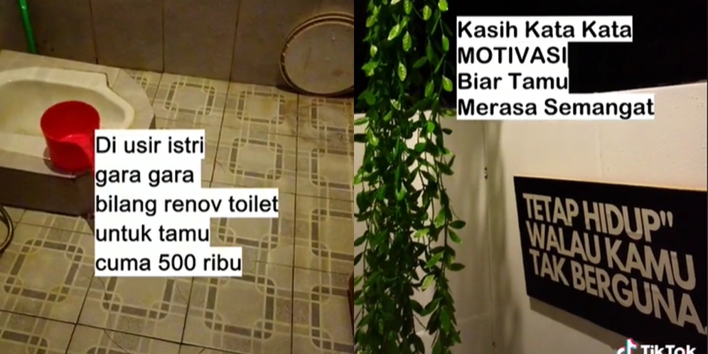 Renovasi Toilet jadi Estetik Ngaku Cuma Habis Rp500 Ribu, Suami Malah Diusir Istri