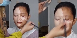 MUA Pengantin Oleskan Makeup Tebal Bagai Ngecat Tembok, Hasilnya Bikin Bengong
