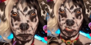 Riasan Tingkat Dewa Ubah Wajah Mirip Anjing Dalmation: 'Kalau Gak Melek Gak Lihat Matanya'