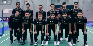 Momen Kocak Tim Bulutangkis Indonesia di Thomas Cup 2020
