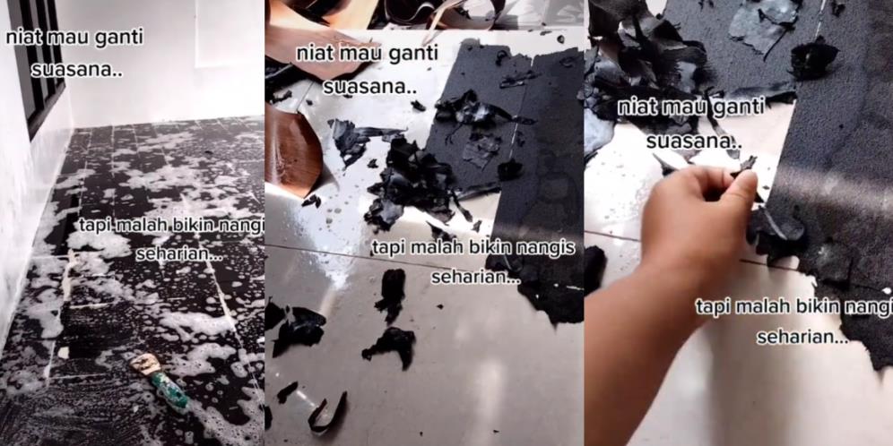 Mau Estetis Malah Berujung Tangis, Tergiur Pasang Vinyl Stiker di Lantai Malah Susah Dilepas