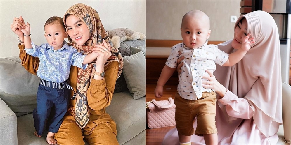 10 Foto Adu Gaya Larissa Chou Vs Henny Rahman saat Momong Anak, Siapa Lebih Idaman?