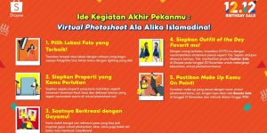Tips Virtual Photoshoot ala Alika Islamadina Bersama Shopee 12.12 Birthday Sale