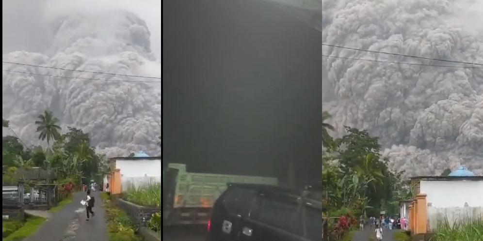 Video-Video Momen Mencekam Gunung Semeru Erupsi