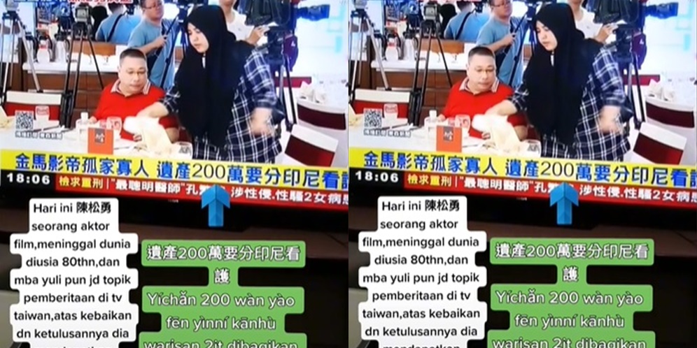 Sosok Yuli TKW Asal Indonesia Dapat Warisan Rp1 Miliar dari Aktor Taiwan