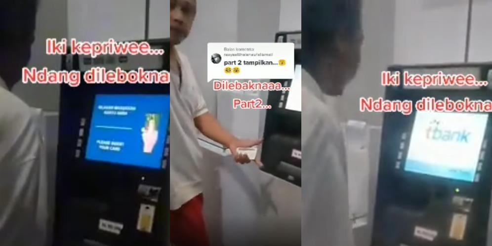Bikin Emosi, Pria Ini Tetap di Depan Mesin ATM Padahal Ga Ambil Duit, Cuma Ngadem Sambil Lihat Iklan