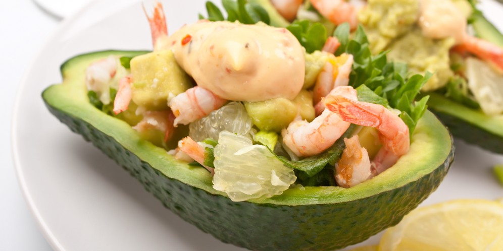 Sedapnya Avokad Udang di Shrimp Taco Salad Bowl